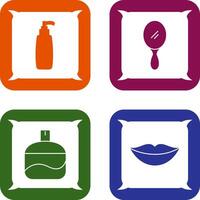 Cosmetic Product and Mirror Icon vector