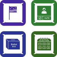 Flags and Candidate Banner Icon vector