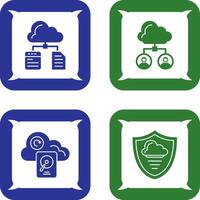 archivo y nube icono vector