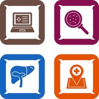 Laptop and Analytics Icon vector