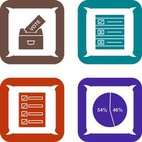 Casting Vote and Ballot Paper Icon vector