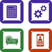 Calculator and Setting Icon vector