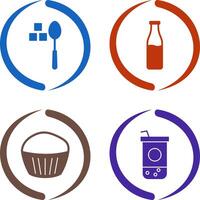 sugar and Milk bottle Icon vector