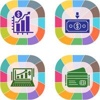 Chart Up and Money Down Icon vector