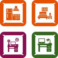 Kitchen and Bedroom Icon vector