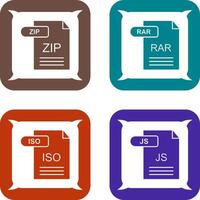 ZIP and RAR Icon vector
