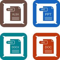 XLSX and PPT Icon vector