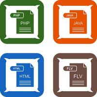 PHP and Java Icon vector