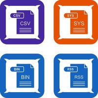 CSV and SYS Icon vector