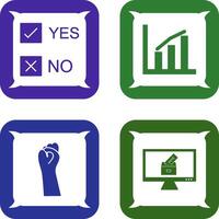 Yes No Option and Statistics Icon vector