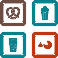 Pretzel and Pint of Beer Icon vector