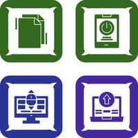 Copy and Power Icon vector