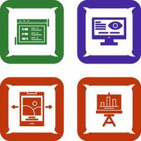 cambiar y visión icono vector