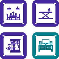 Iron Board and Table Icon vector