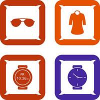 Ladies Shirt and Sunglasses Icon vector