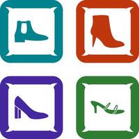 Men Boots and high heels Icon vector