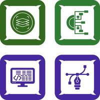Layers and Flowchart Icon vector