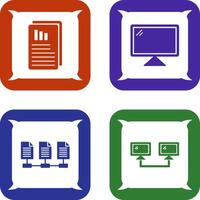 Reports and Computer Icon vector