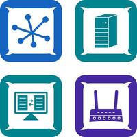 Internet and Server Network Icon vector