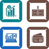 Chart Up and Money Down Icon vector