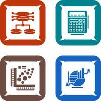 Structured Data and Calculator Icon vector