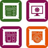 Web Browser and Monitor Screen Icon vector