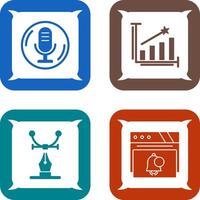 Microphone and Line Bars Icon vector