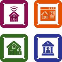 Smart house and Marketing Icon vector