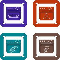 Search Bar and Download Icon vector