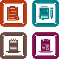 Info and Journal Icon vector