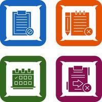 Prohibition and Unchecked Notes Icon vector