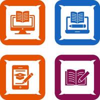 Digital Learning and Written Icon vector