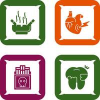 Heart Attack and hashtray Icon vector