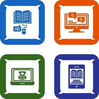 Online Learning and Faq Icon vector