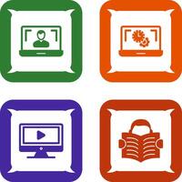 Flex Time and Online Lesson Icon vector