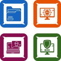 Folder and Malware Icon vector