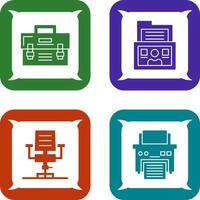 Briefcase and Folder Icon vector