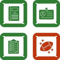 Notebook and CardSnack and Money Icon vector