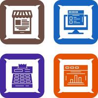 Mobile Shop and Search Product Icon vector