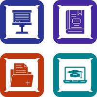 tablero y libro icono vector