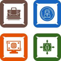 Briefcase and User Icon vector