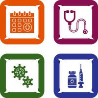 Calender and healthcare Icon vector