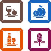 Healthy and Apricot Icon vector