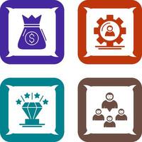 Money Bag and Management Icon vector