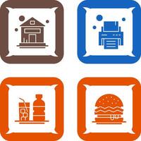 House and Printer Icon vector