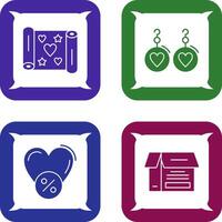 Gift Wrap and Earrings Icon vector