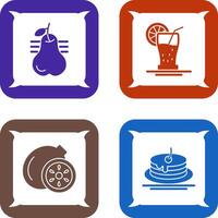 Pear and Orange Juice Icon vector