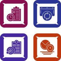 Time Management and Refresh Icon vector