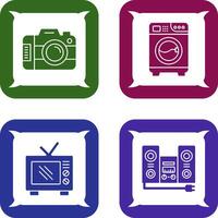 Digital Camera and Washing Icon vector