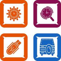 Direction and Magnifier Icon vector